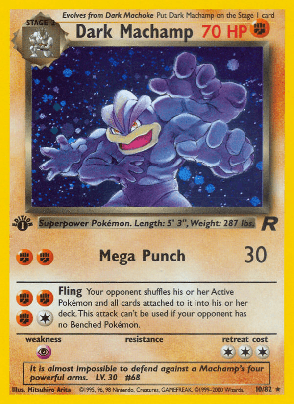 Dark Machamp — Team Rocket 10