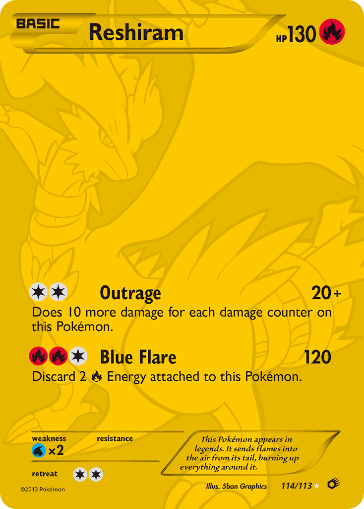 Reshiram — Legendary Treasures 114