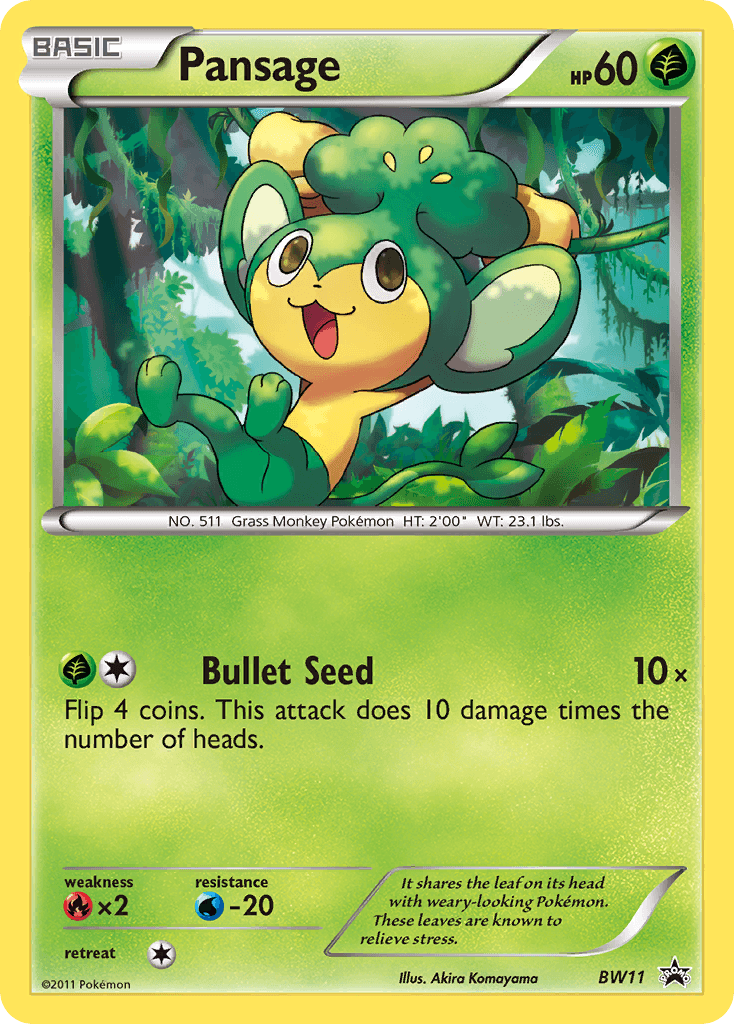 Pansage — BW Black Star Promos BW11