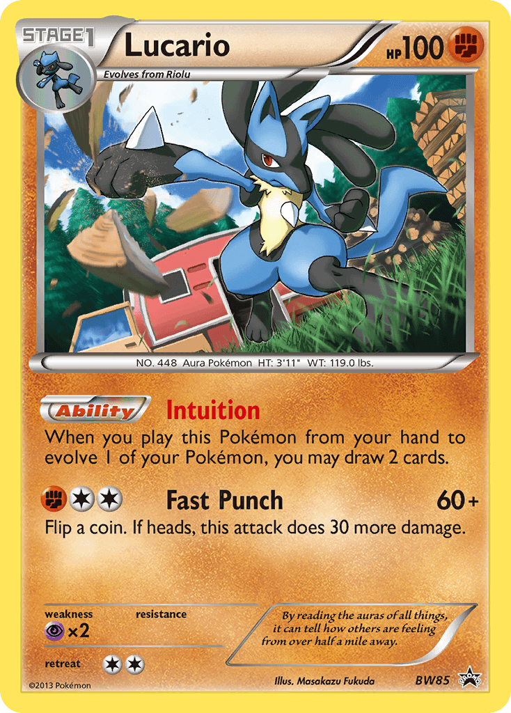Lucario — BW Black Star Promos BW85