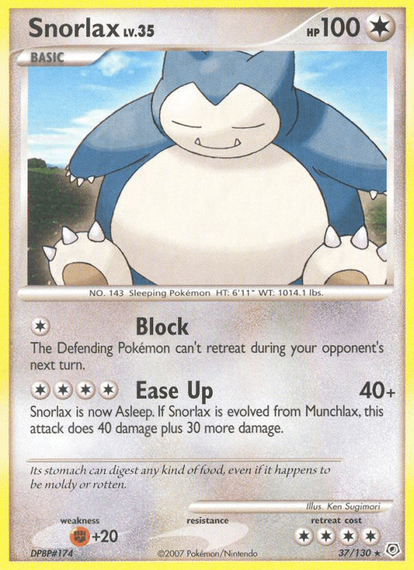 Snorlax — Diamond & Pearl 37