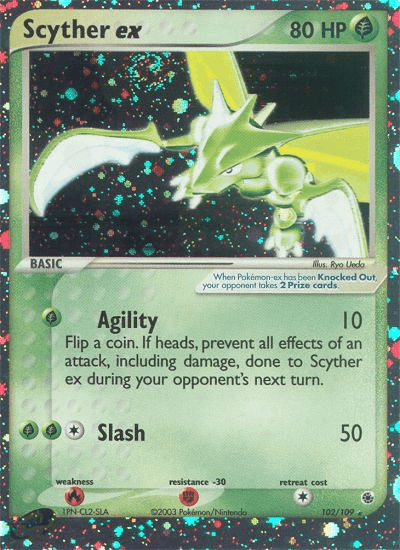 Scyther ex — Ruby & Sapphire 102