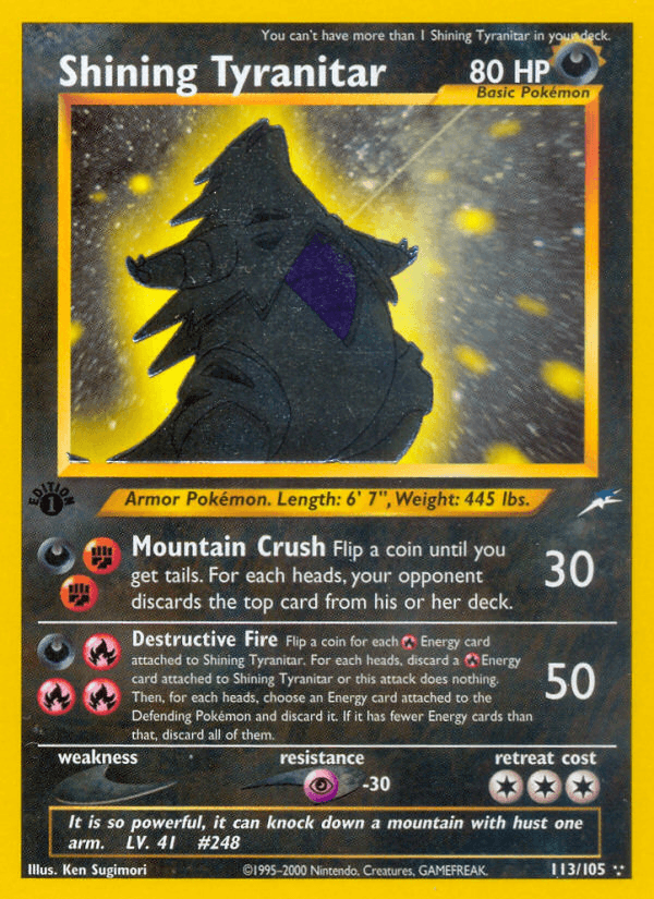 Shining Tyranitar — Neo Destiny 113
