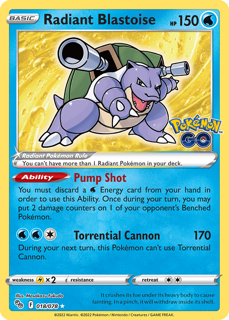 Radiant Blastoise — Pokémon GO 18