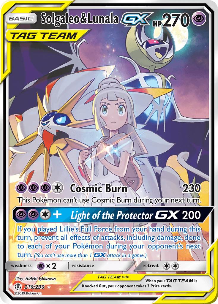 Solgaleo & Lunala-GX — Cosmic Eclipse 216