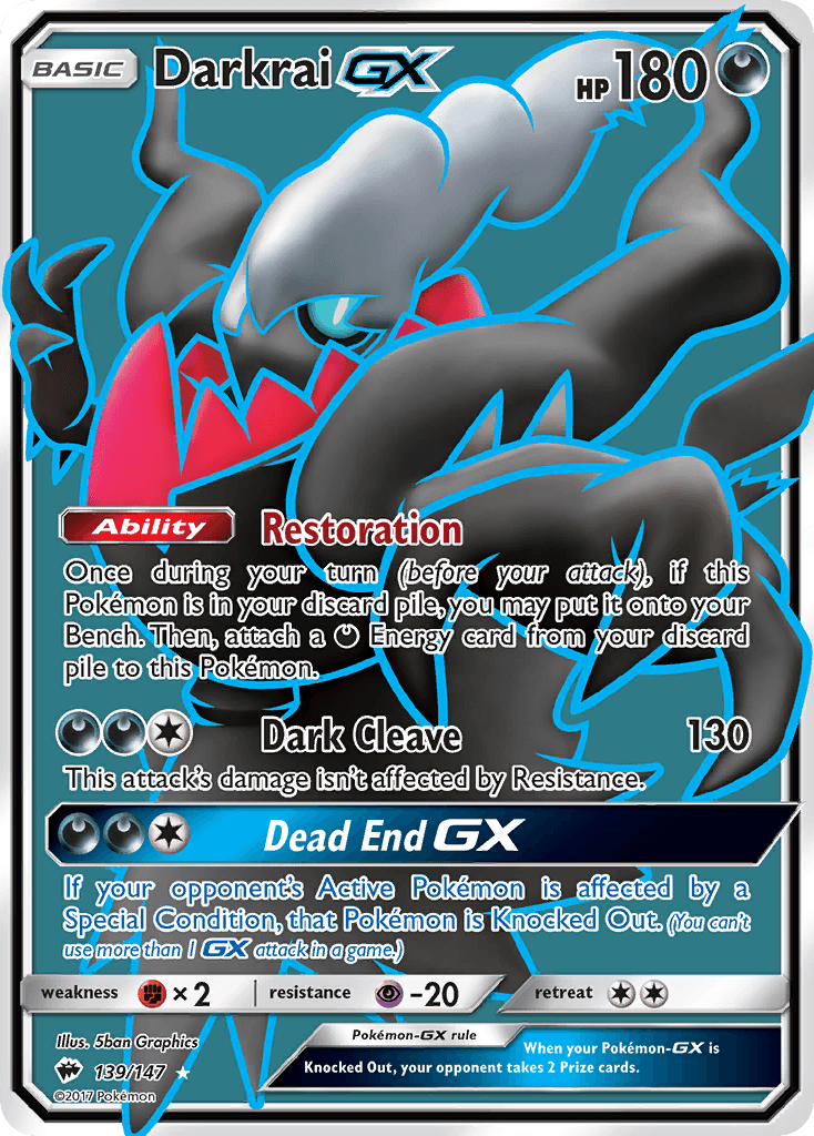 Darkrai-GX — Burning Shadows 139
