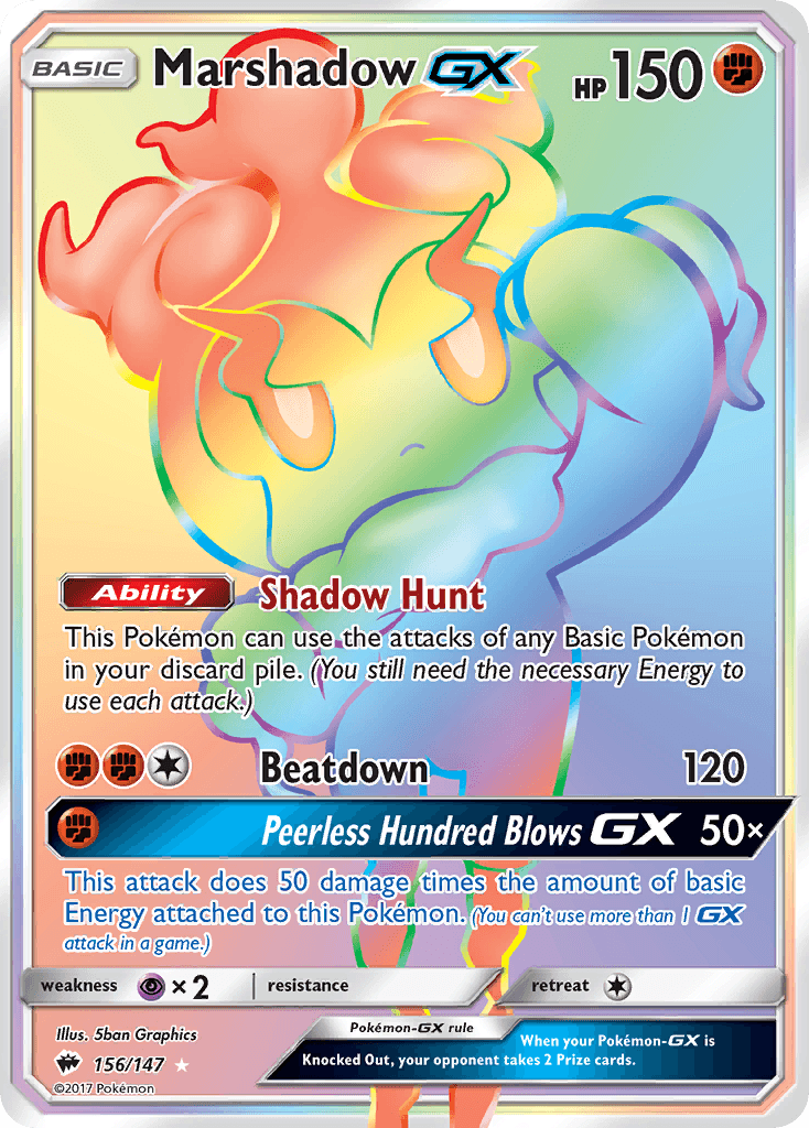 Marshadow-GX — Burning Shadows 156