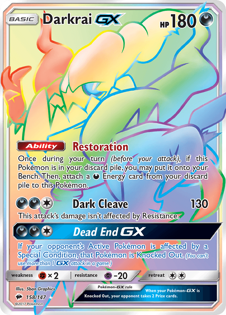 Darkrai-GX — Burning Shadows 158