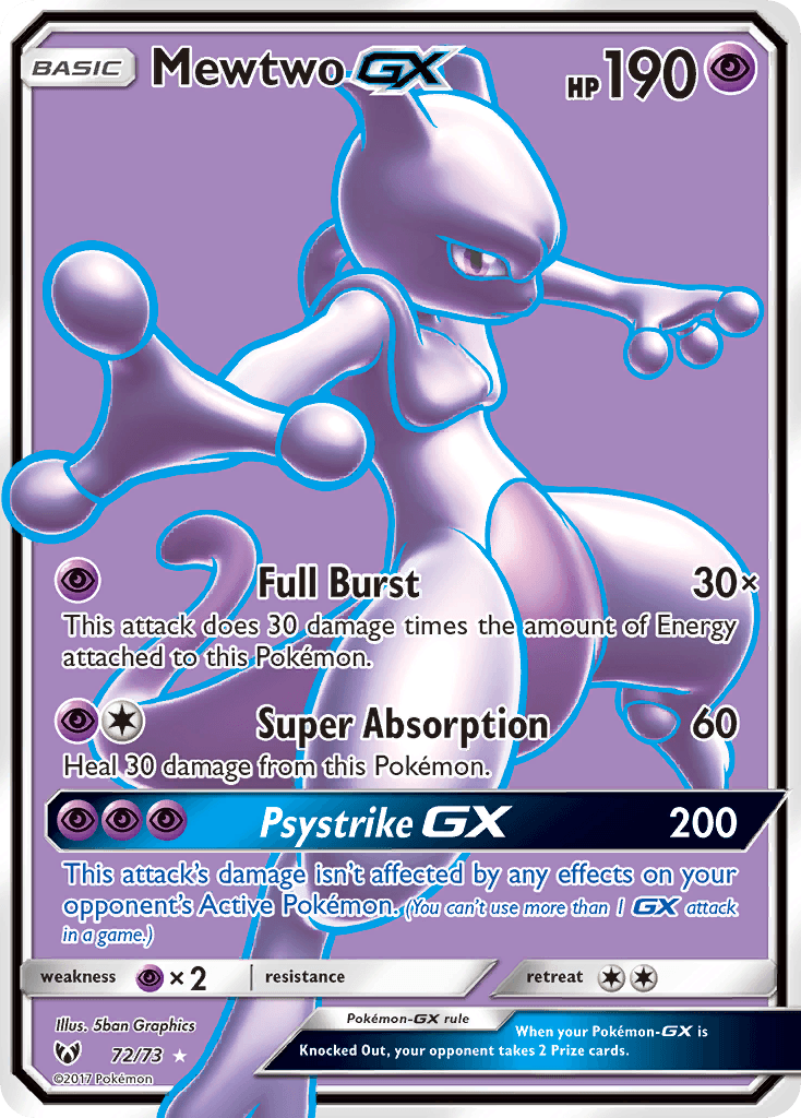 Mewtwo-GX — Shining Legends 72