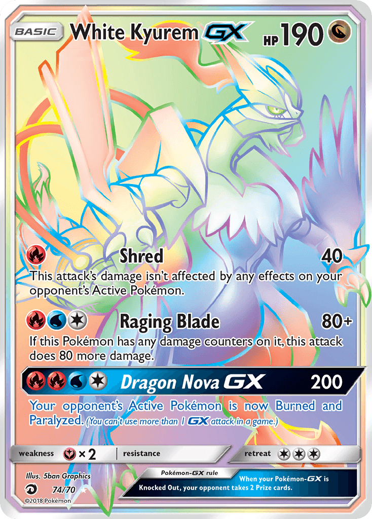 White Kyurem-GX — Dragon Majesty 74