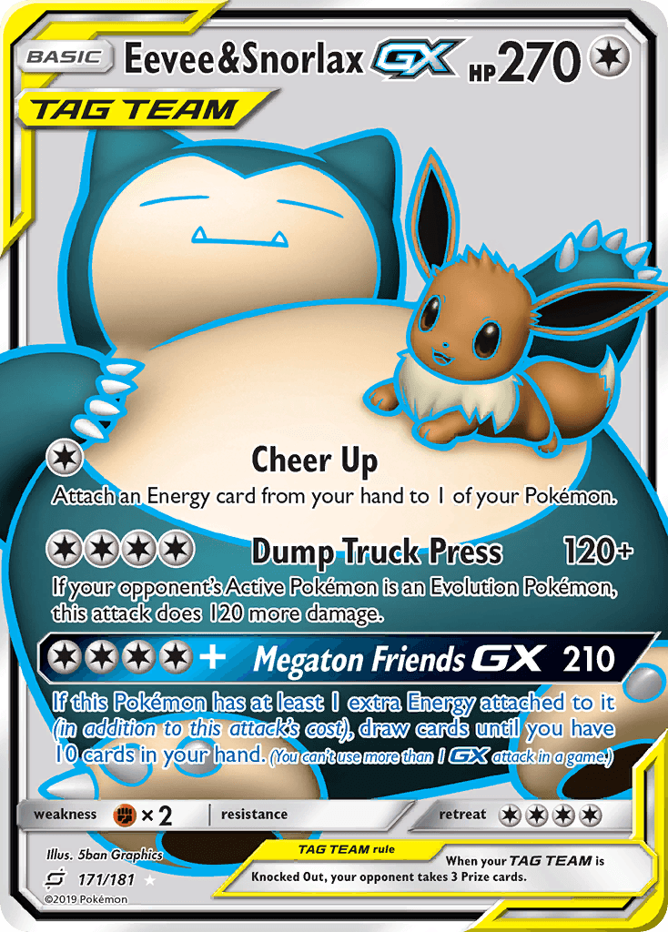 Eevee & Snorlax-GX — Team Up 171