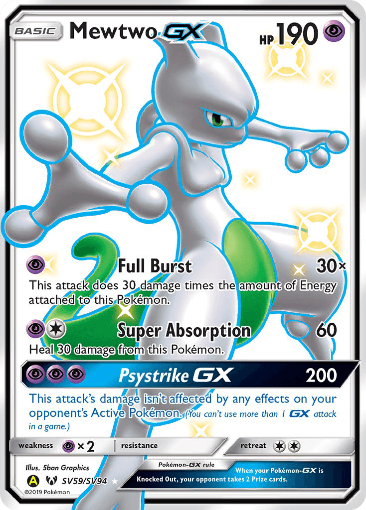 Mewtwo-GX — Hidden Fates Shiny Vault SV59