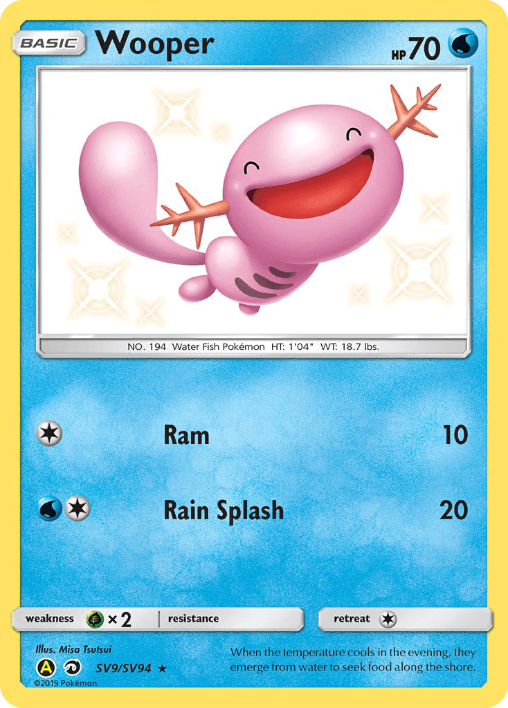 Wooper — Hidden Fates Shiny Vault SV9