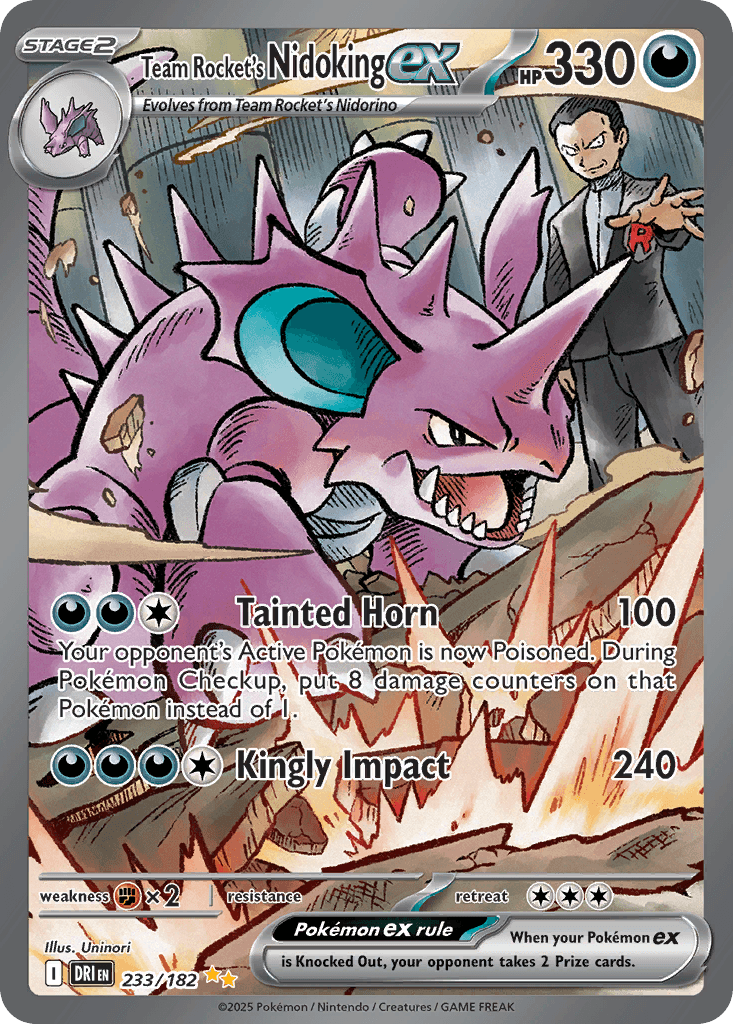 Team Rocket's Nidoking ex — Destined Rivals 233