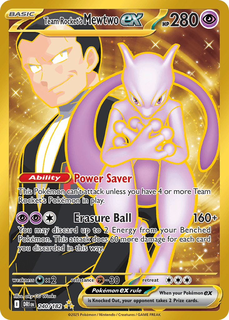 Team Rocket's Mewtwo ex — Destined Rivals 240