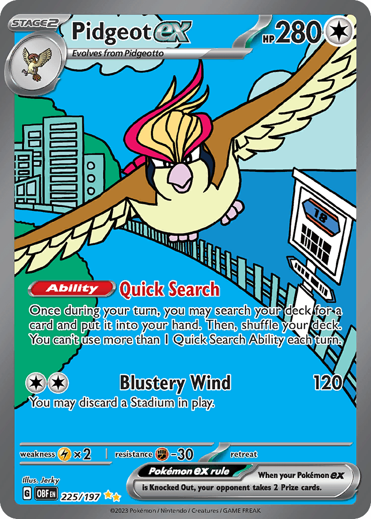 Pidgeot ex — Obsidian Flames 225