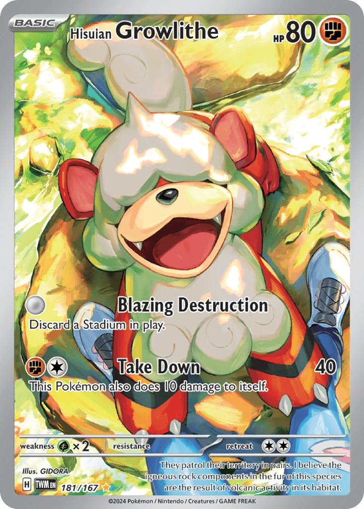Hisuian Growlithe — Twilight Masquerade 181