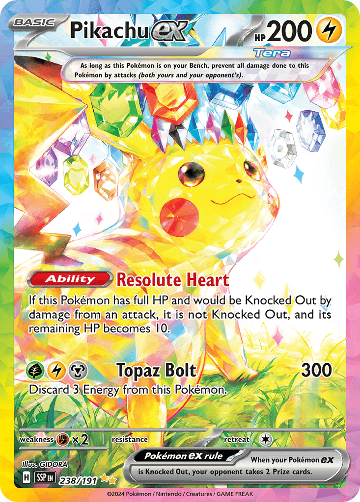 Pikachu ex (Special Illustration Rare) — Surging Sparks 238/191