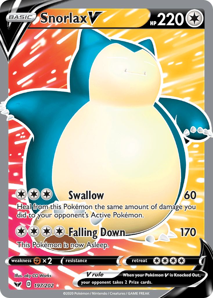 Snorlax V — Sword & Shield 197