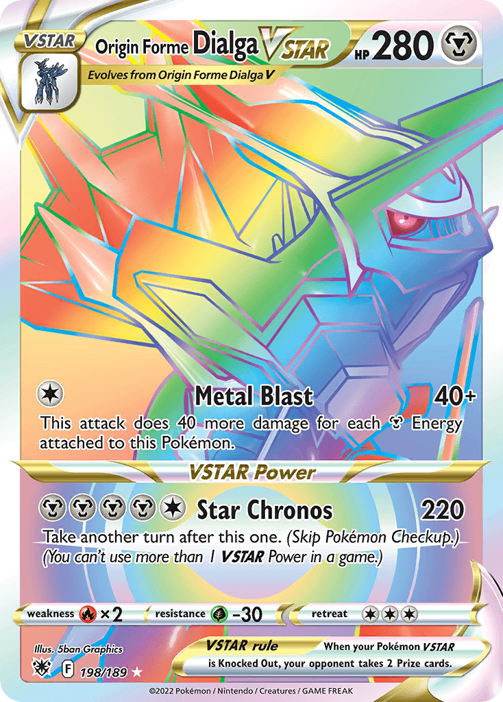 Origin Forme Dialga VSTAR — Astral Radiance 198
