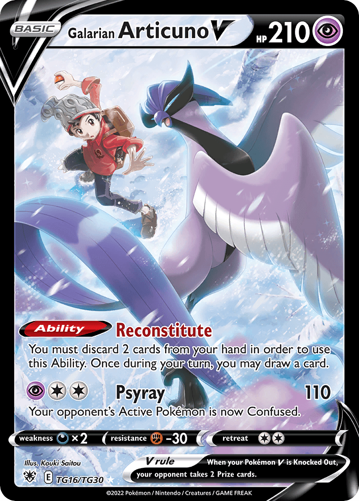 Galarian Articuno V — Astral Radiance Trainer Gallery TG16