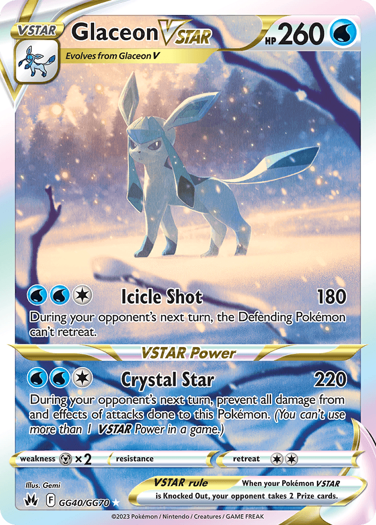 Glaceon VSTAR — Crown Zenith Galarian Gallery GG40