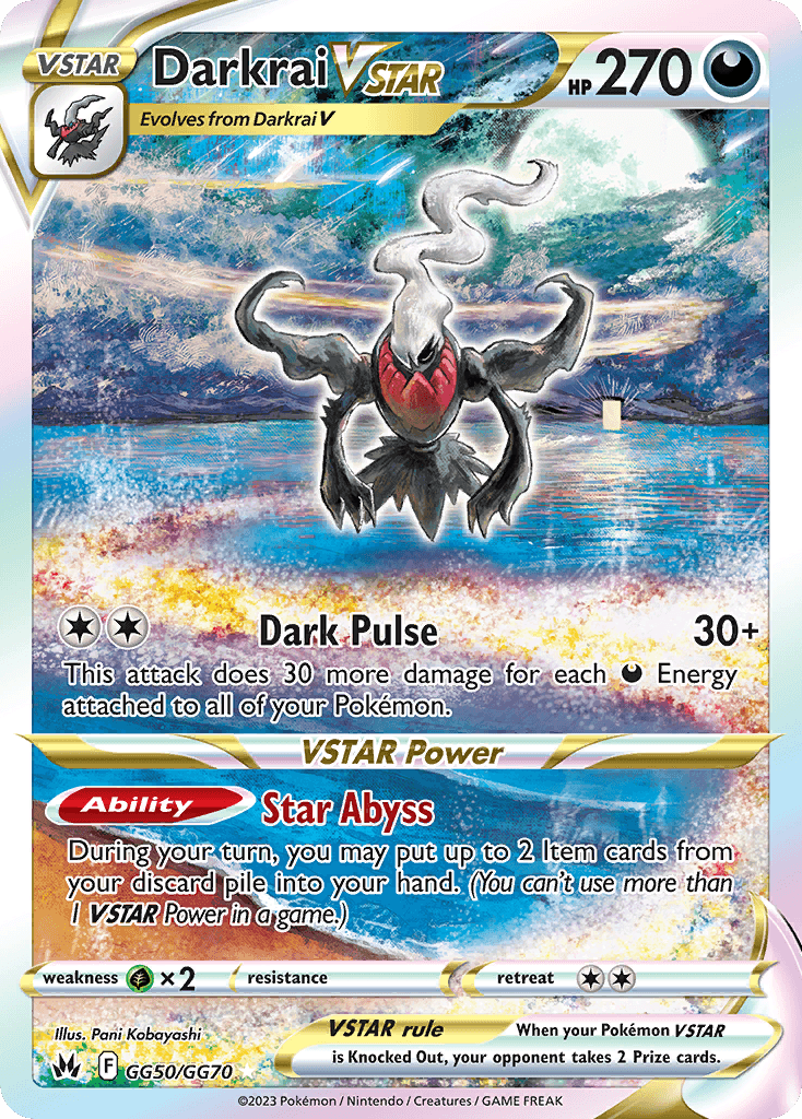 Darkrai VSTAR — Crown Zenith Galarian Gallery GG50