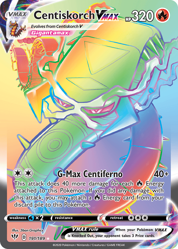 Centiskorch VMAX — Darkness Ablaze 191