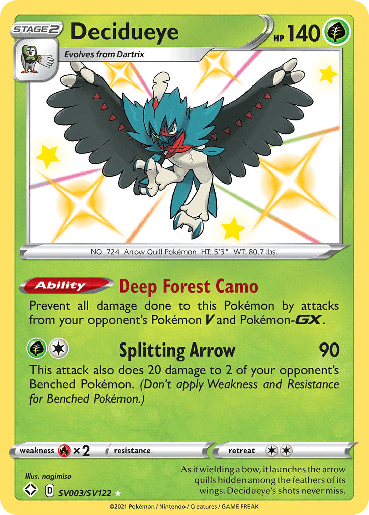 Decidueye — Shining Fates Shiny Vault SV003