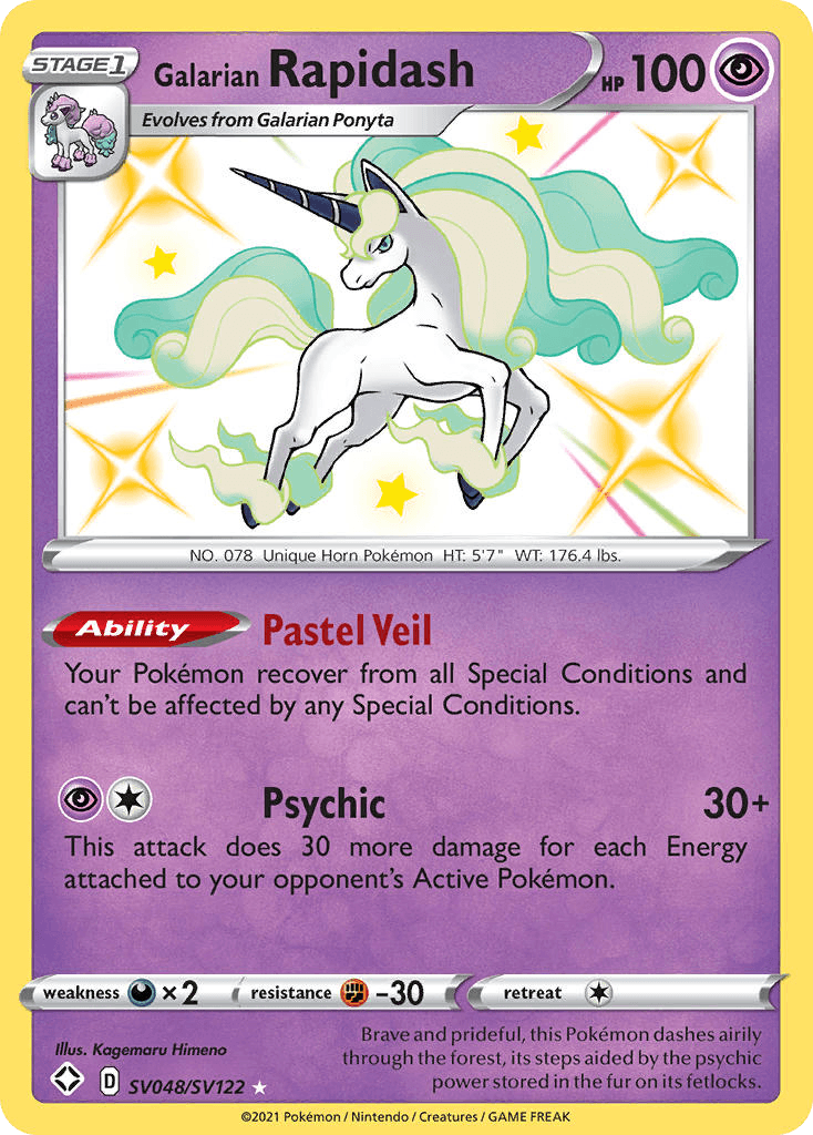 Galarian Rapidash — Shining Fates Shiny Vault SV048