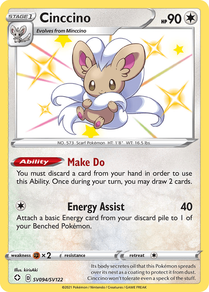 Cinccino — Shining Fates Shiny Vault SV094