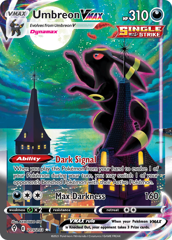 Umbreon VMAX (Alternate Art) — Evolving Skies 215/203