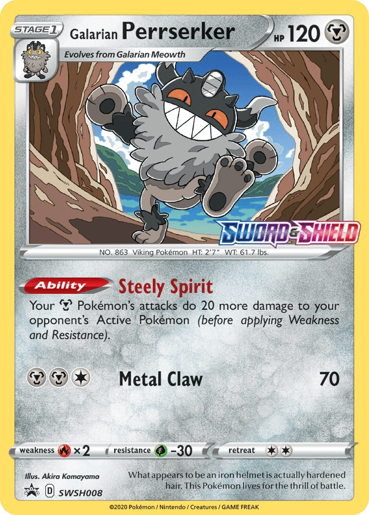 Galarian Perrserker — SWSH Black Star Promos SWSH008