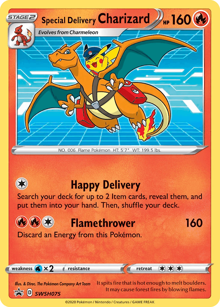 Special Delivery Charizard — SWSH Black Star Promos SWSH075