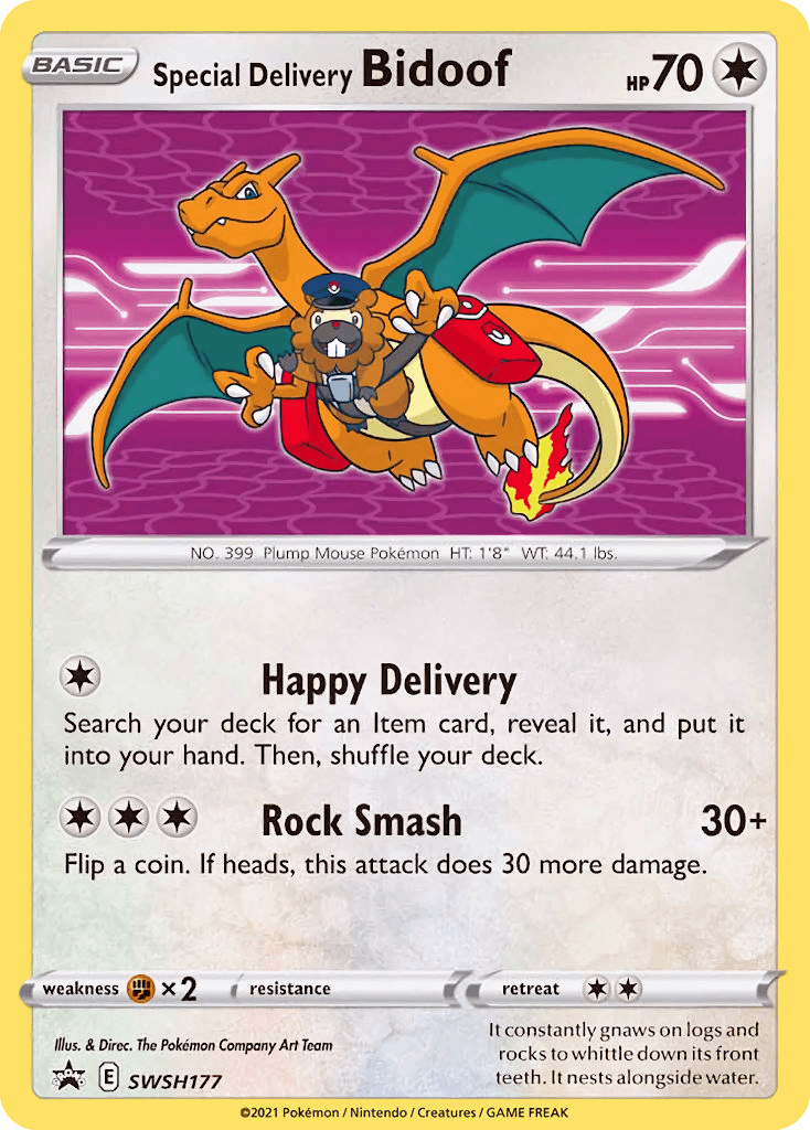 Special Delivery Bidoof — SWSH Black Star Promos SWSH177