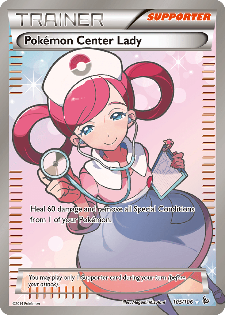 Pokémon Center Lady — Flashfire 105