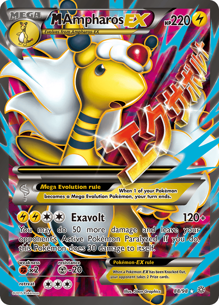 M Ampharos-EX — Ancient Origins 88